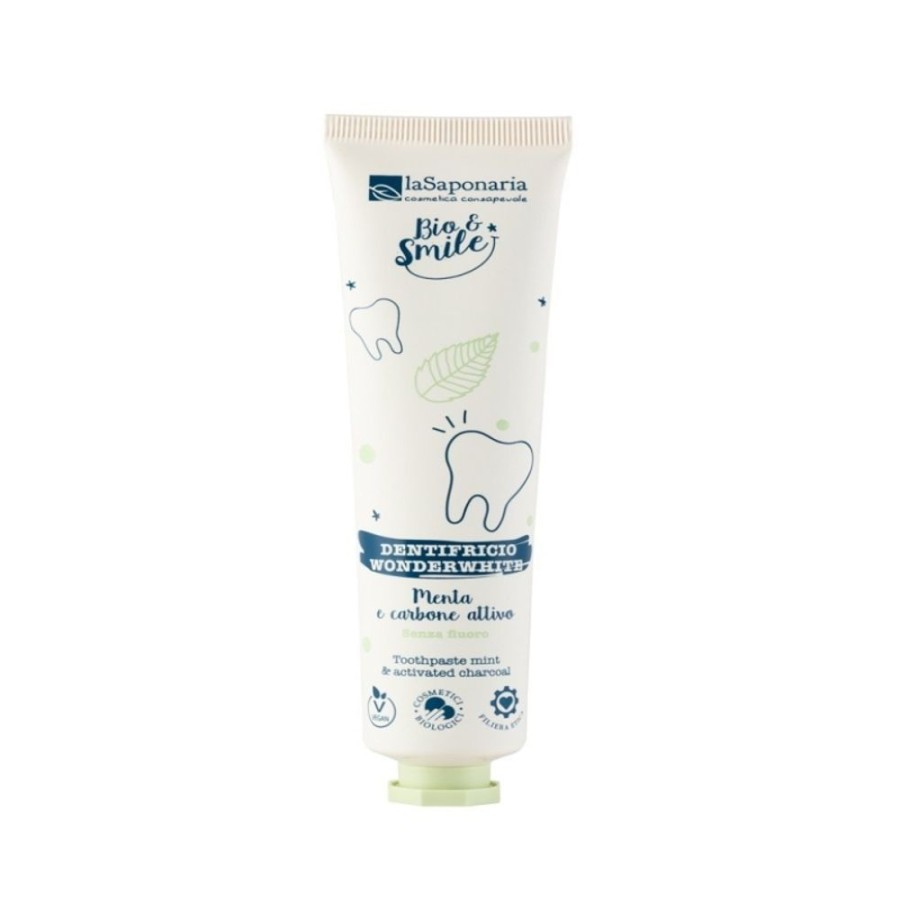 New La Saponaria Dentifricio Sbiancante Wonderwhite Menta&Carbone